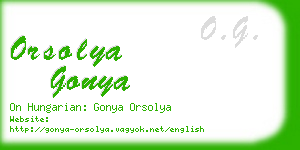 orsolya gonya business card